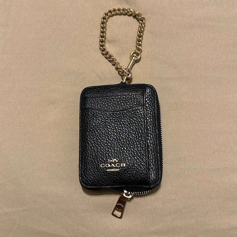 Coach Zip Card Case Black